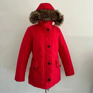 The North Face Mauna Kea Red Parka Jacket Coat Sz M